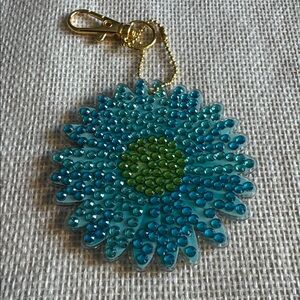 Double-sided Floral Crystal Key Holder/ Ornament/ Purse Bling